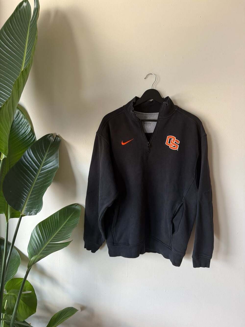 Nike Oregon State Beavers 1/4 Zip Pullover Sweatshirt Black